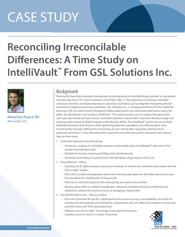 Reconciling Irreconcilable Differences: A Time Study on IntelliVault� From GSL Solutions Inc.