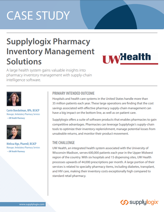 Supplylogix Pharmacy Inventory Management Solutions