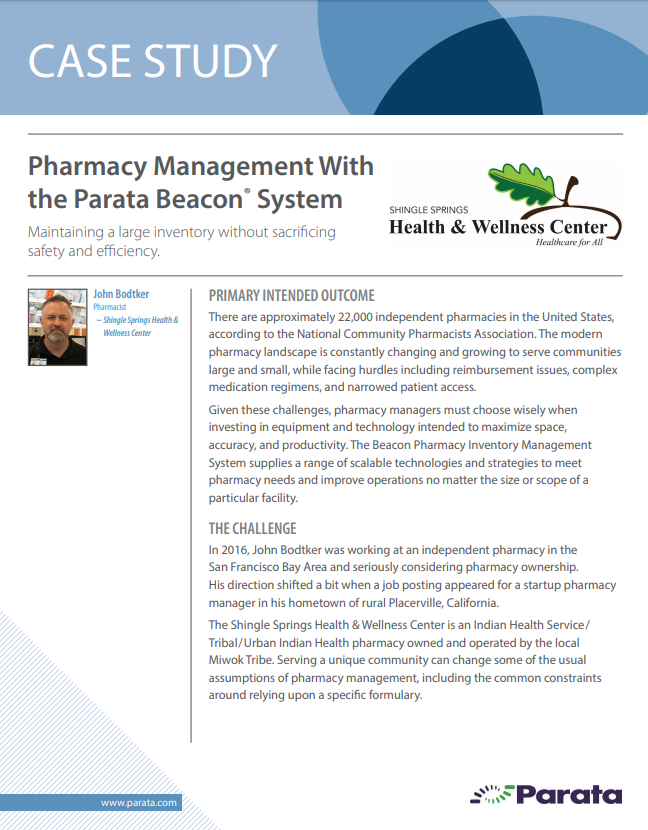 Pharmacy Management With the Parata Beacon�  System