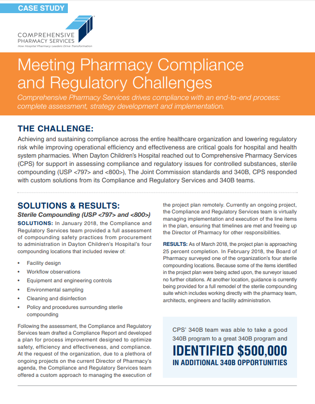 Meeting Pharmacy Compliance and Regulatory Challenges 