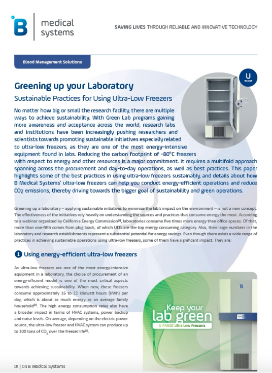 Greening up your Laboratory
