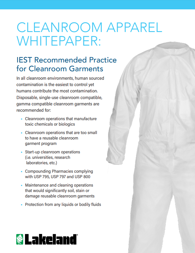 IEST Recommended Practice for Cleanroom Garments