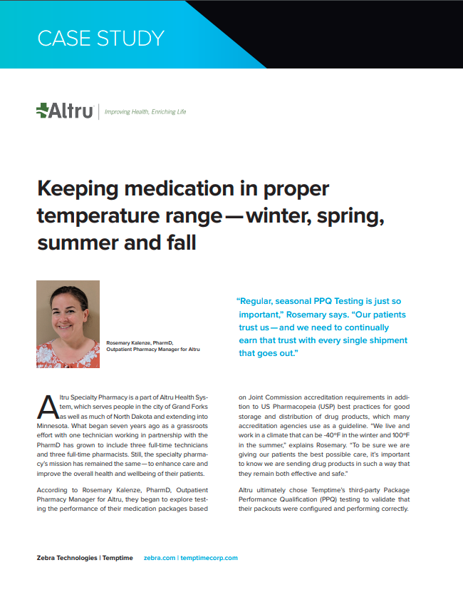 Keeping medication in proper temperature range�winter, spring, summer and fall