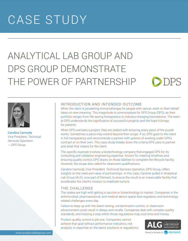 Analytical Lab Group and DPS Group Demonstrate the Power of Partnership