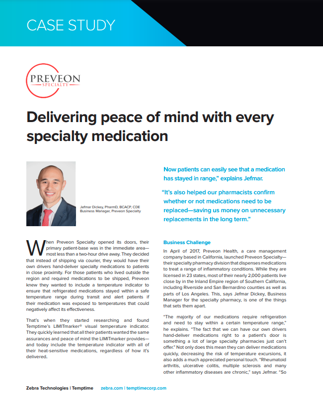 Delivering peace of mind with every specialty medication