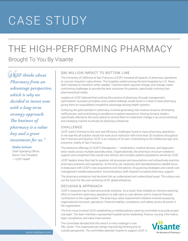 The High-Performing Pharmacy