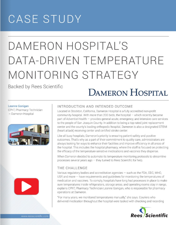 Dameron Hospital's Data-Driven Temperature Monitoring Strategy 