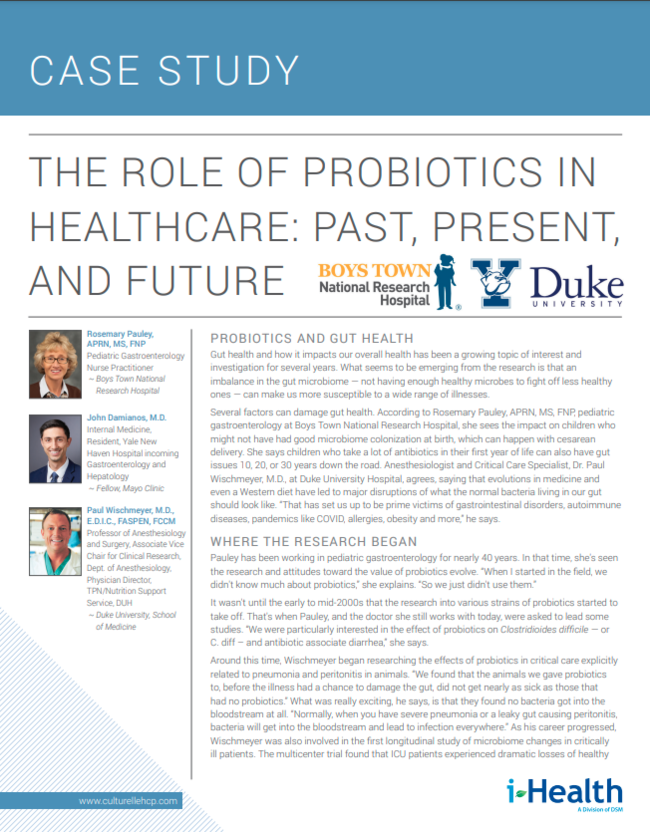The Role of Probiotics in Healthcare: Past, Present, and Future