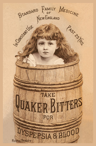 1895 - Quaker Bitters for Dyspepsia & Blood