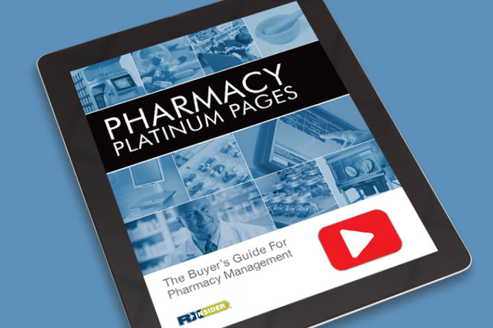 Tablet with pharmacy pages displayed